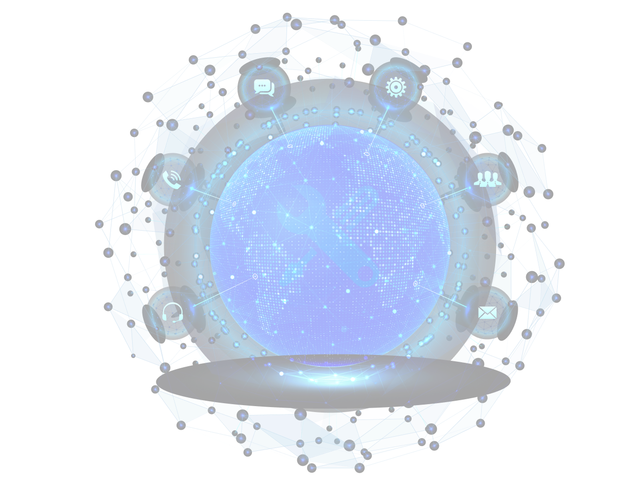 two artificial hands touching background image